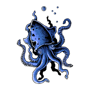 Blue Squid T-shirt