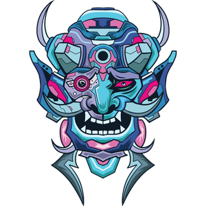 Oni Mask Mecha T-shirt