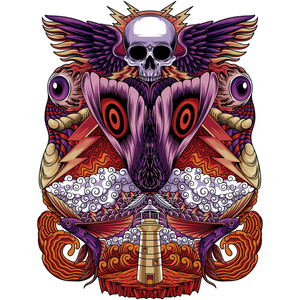 Psychedelic Moth T-shirt