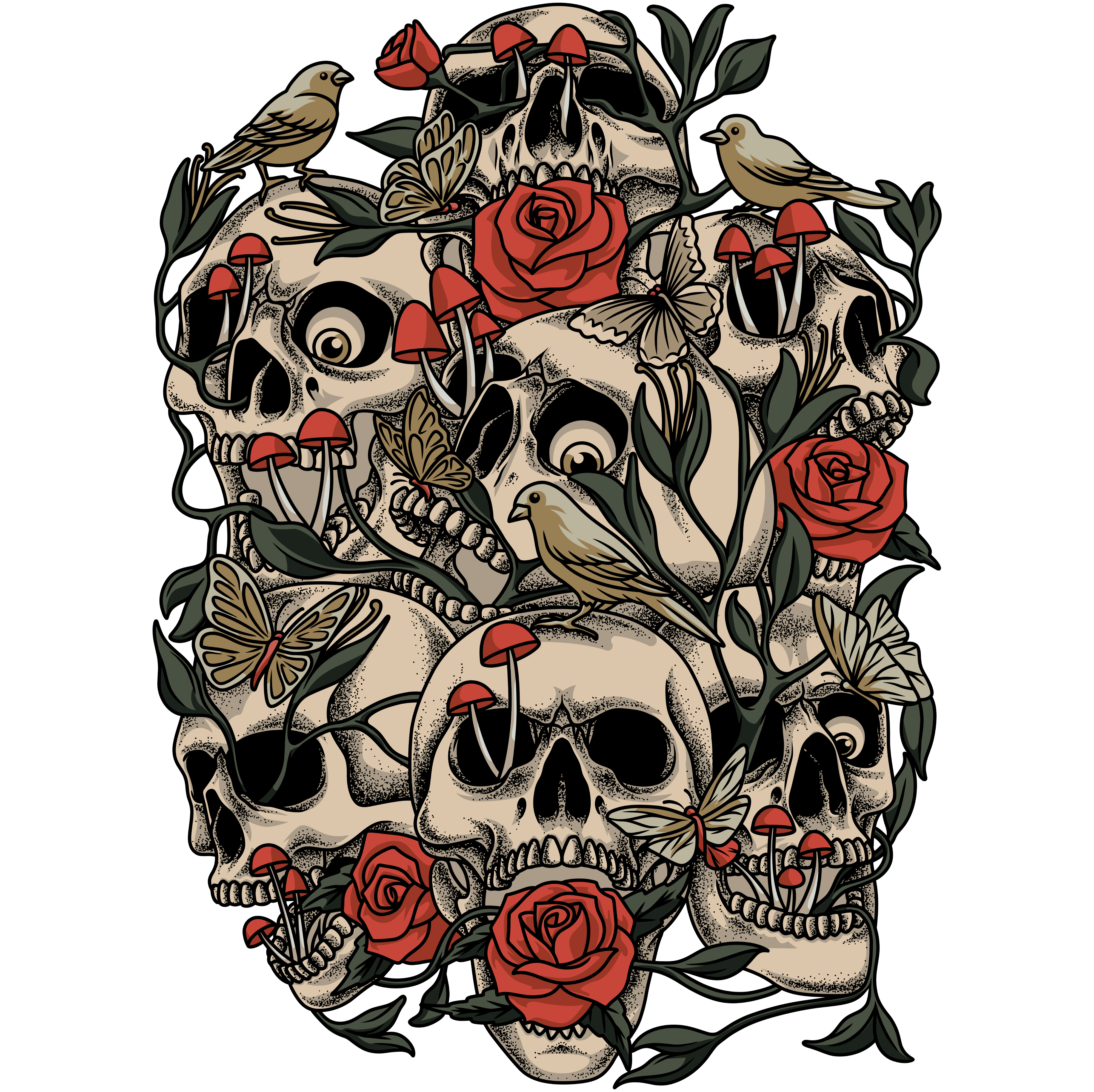 Stack of Skulls T-shirt